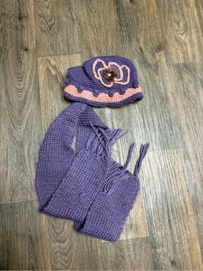 Bling Hat and Scarf set Purple.